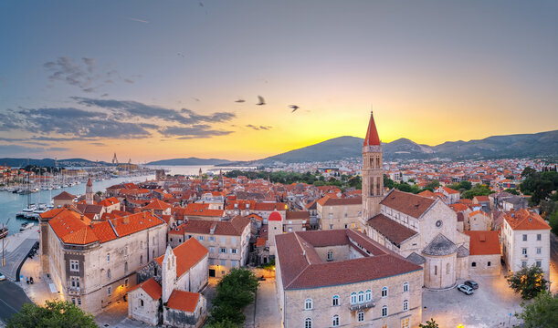 Trogir, Croatia with St. Lawrence&rsquo;s Cathedral along the Dalmatian Coast