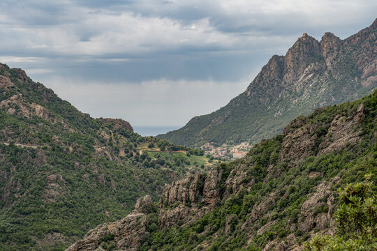 Corse France Gorges Spelunca Landscape Nature Wild westcoast