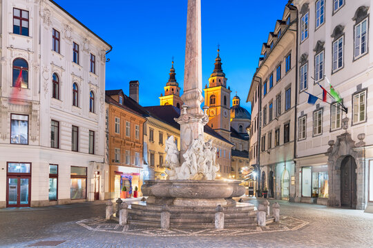Ljubljana, Slovenia Historic Town Square
