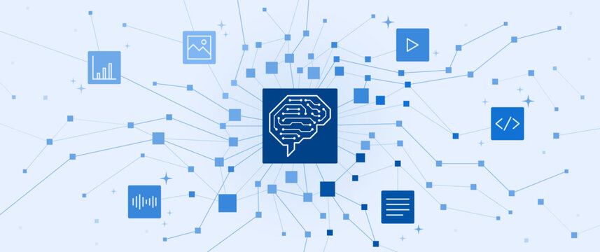 Generative AI processing data and creating new content