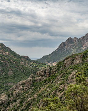 Corse France Gorges Spelunca Landscape Nature Wild westcoast