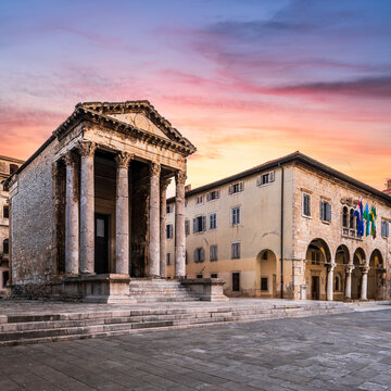 Temple of Augustus in Pula, Croatia