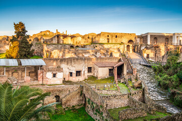 Obraz premium Pompeii, Italy ancient ruins.