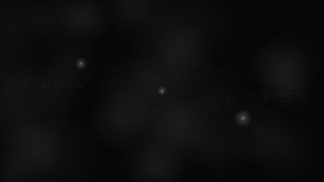 Minimalist dark background featuring soft glowing points of light in space