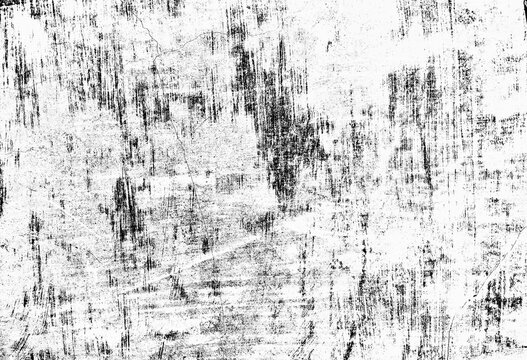 Black and white grunge texture background, distress overlay with scratches and rough concrete pattern