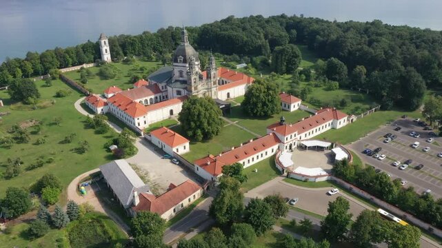 Pazaislis Monastery, Monastery located on a peninsula in Kaunas Reservoir, Lithuania