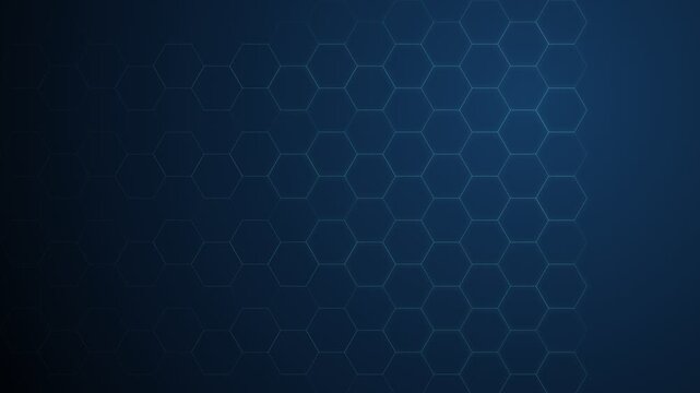 Abstract dark blue background with a subtle repeating hexagonal grid pattern
