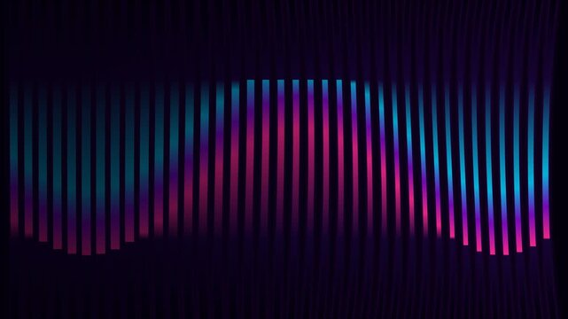 Abstract digital bar chart visualizing data fluctuations on a dark background