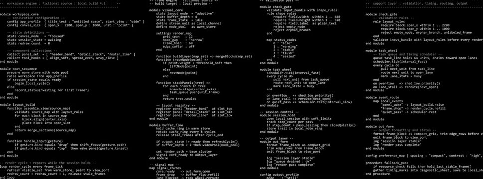 Software engineering code columns template. Cyber developer programming script background, white text lines editor terminal layout, application source configuration and system function database. Vecto