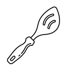 Obraz premium Slotted Spoon Line Art