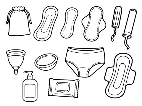 生理用品 ナプキン ベクター イラスト素材