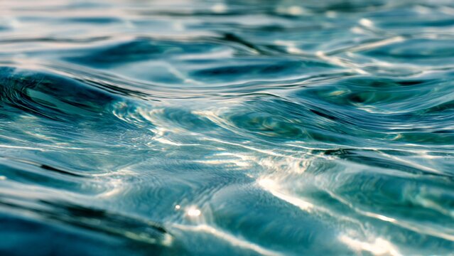 water ripples with glistening sunlight reflections