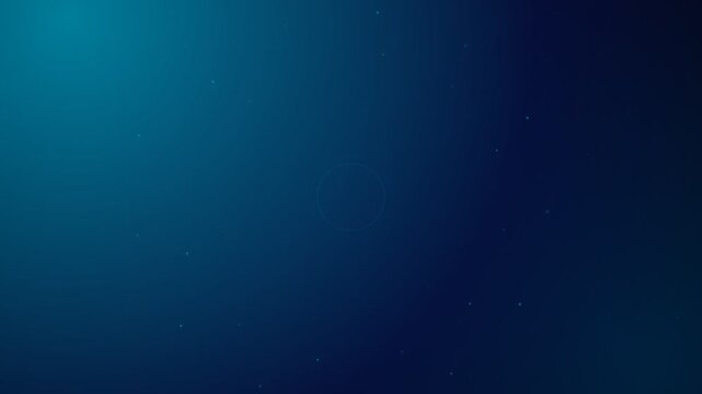 Minimalist blue gradient background with subtle glowing particle effects