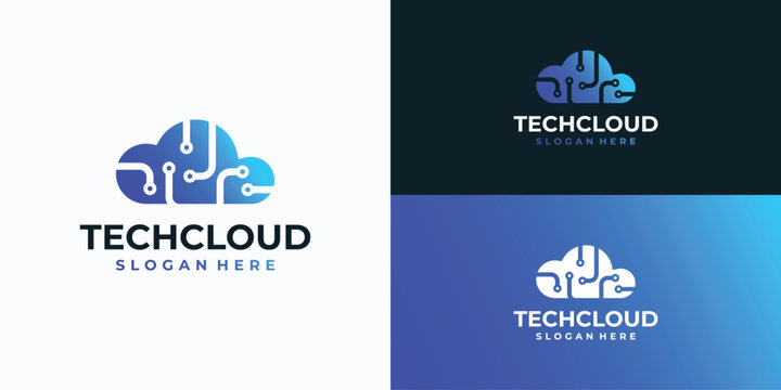 Tech Cloud Logo Design.
