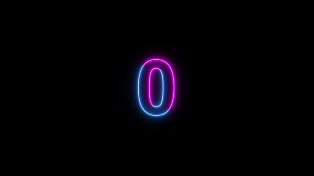 Countdown number sequence for timer and start moment. Numeric countdown for time tracking and event beginning. Digital countdown for race, launch, start and timing control.