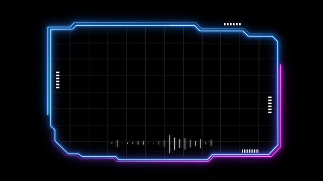 Advanced hud frame layout for digital interface mapping. Structured screen element designed for data analysis display. Futuristic interface frame built for technical visualization systems.