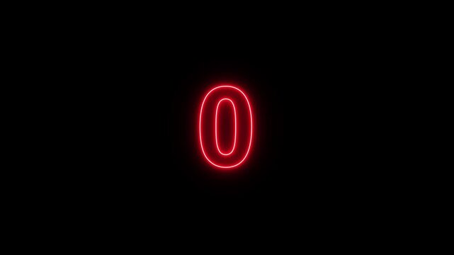 Countdown number sequence for timer and start moment. Numeric countdown for time tracking and event beginning. Digital countdown for race, launch, start and timing control.