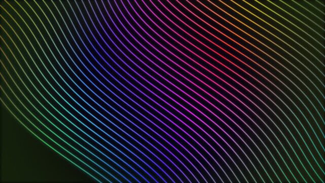 Abstract background with colorful glowing dots and flowing diagonal lines