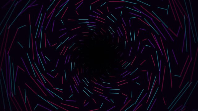 Abstract digital pattern of scattered pixelated lines on a dark background