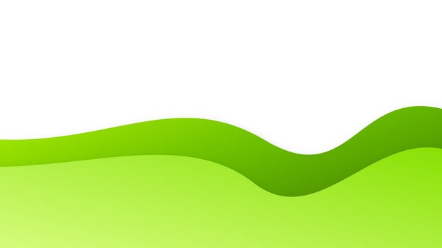 Abstract green rolling hills background with smooth flowing wave layers