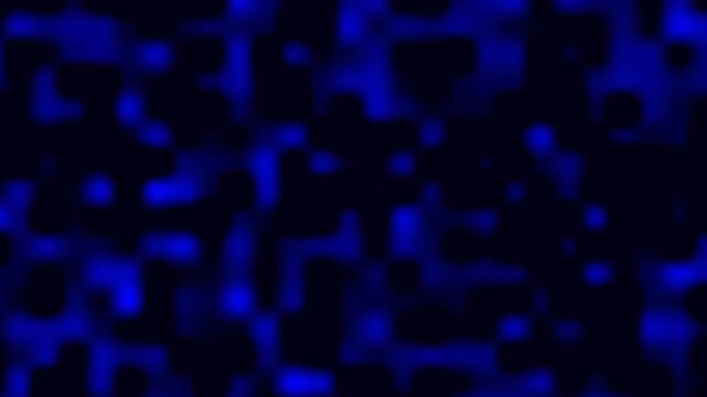 Blue glowing shapes abstract animation shines on dark screen layout. Glowing shapes futuristic overlay provides modern tech style. Abstract animation sequence loops well.
