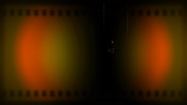 Vintage film overlay effect with alpha channel, featuring old film frame, light leaks, dust, scratches and grunge texture for retro cinematic video editing