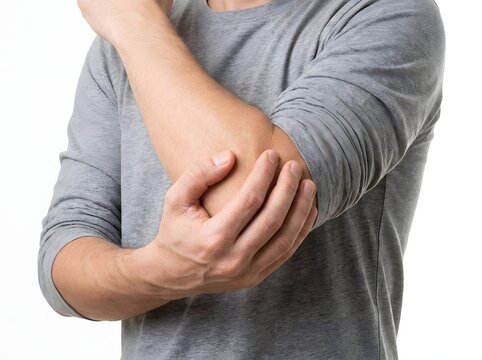 Adult Man Experiencing Elbow Pain and Joint Inflammation