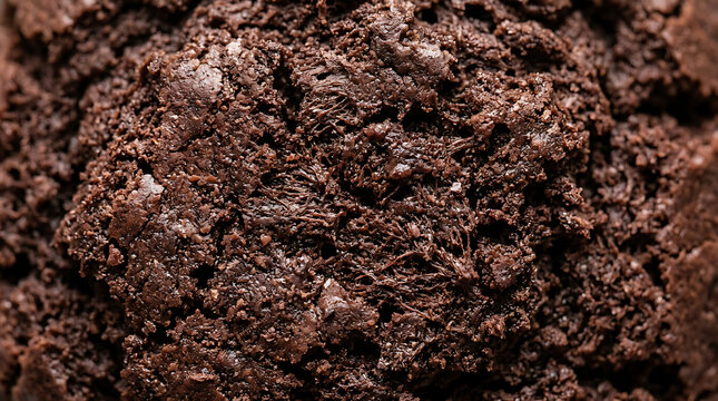 Rich Dark Chocolate Muffin Top Macro Texture Background