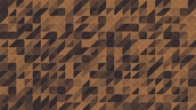 Copper orange origami crease field with shifting faceted light