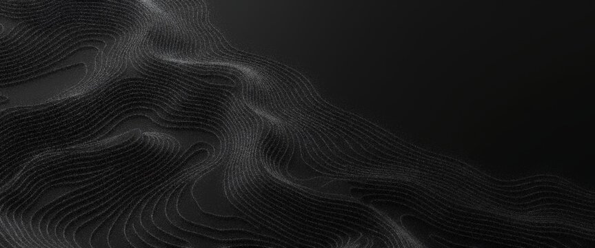 black topographic map texture background abstract dark line contour landscape pattern 3d rendering terrain elevation wave backdrop wallpaper