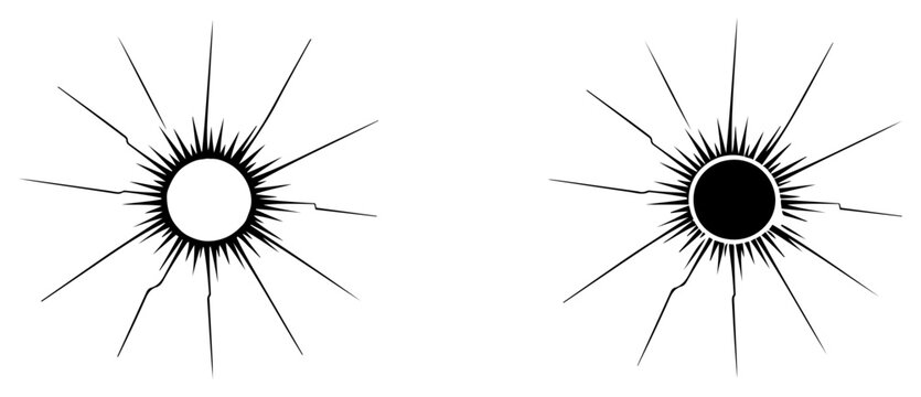 broken car windshield glass damage icon