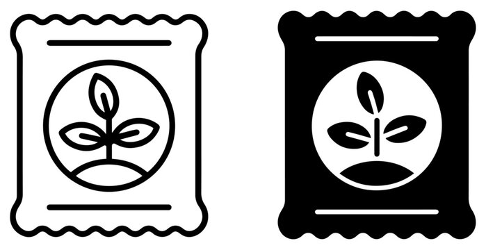 fertilizer agriculture bag icon vector