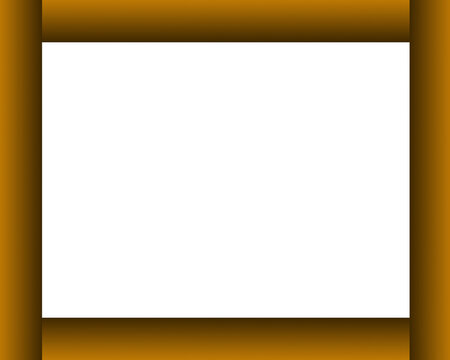 Luxury Golden Frame Border - Elegant Gold Rectangle Frame With White Space