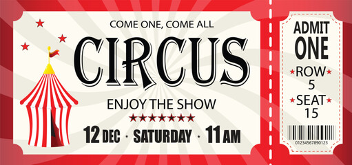 Circus ticket with stars © Olena