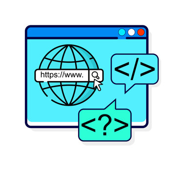 Illustration of Web Development and Global Internet Programming