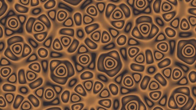 Copper orange fivefold quasicrystal interference pattern in smooth rotation