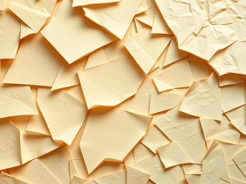 Intricate tessellations of recycled paper fragments, their edges softened by a subtle embossed grid,  exclusive,  texture