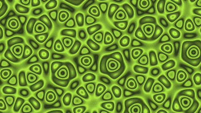 Neon lime fivefold quasicrystal interference pattern in smooth rotation