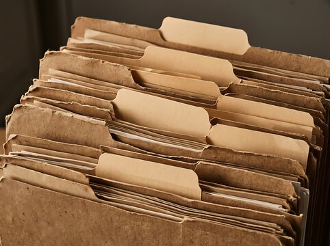 Vintage Manila File Folders for Archive and Records Management