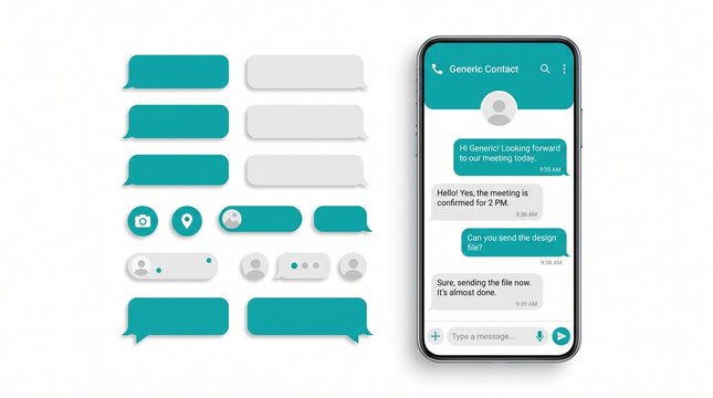 Mobile chat interface design elements