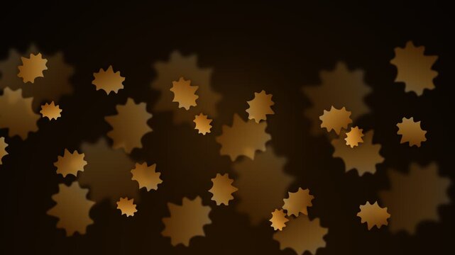 Abstract background featuring multiple golden star shapes on dark backdrop
