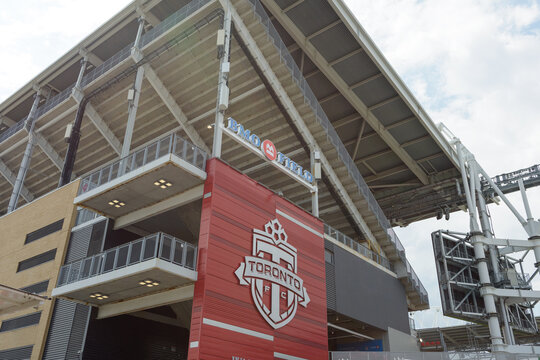 exterior of BMO Field home turf of Toronto FC (MLS) and Toronto Argonauts (CFL), located at 170 Princes' Blvd, Exhibition Place