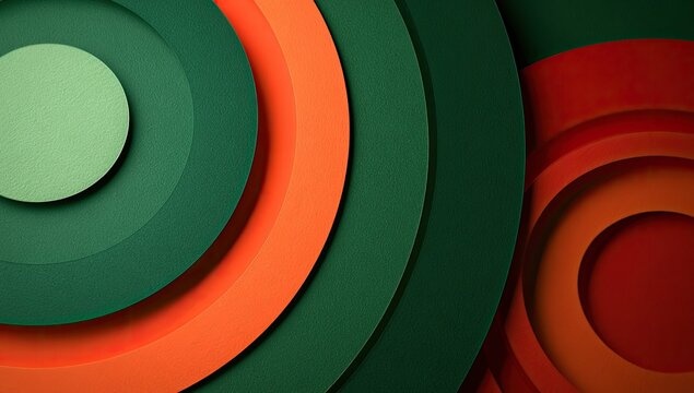 Abstract overlapping circles create layered geometric art with earthy tones
