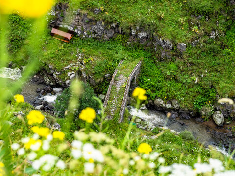top view of ancient bridge of Lori Berd fortress