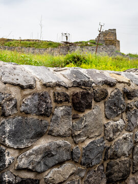 tuff wall of Large Bathhouse building in Lori Berd