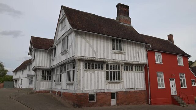 Sideview of The Guildhall, Lavenham.