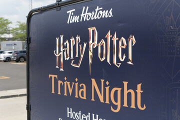 Naklejka premium cross country Harry Potter promotion at Tim Hortons (to celebrate two major milestones: the 25th anniversary of the first Harry Potter film and the annual 