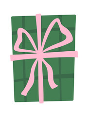 Naklejka premium Gift Box Tied With Ribbon Cartoon
