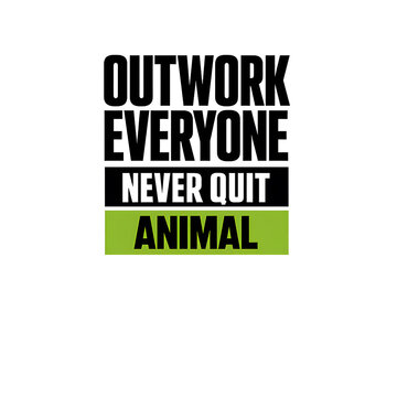 OUTWORK EVERYONE Premium Fitness Typography Graphic for Apparel