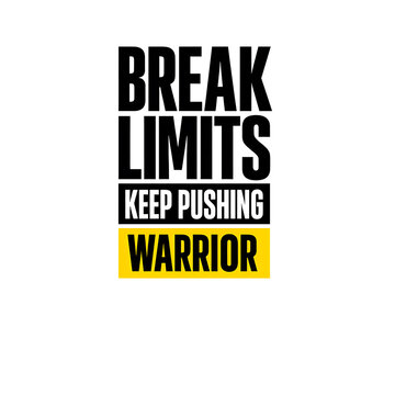 BREAK LIMITS Modern Minimalist Gym Typography T-Shirt Design